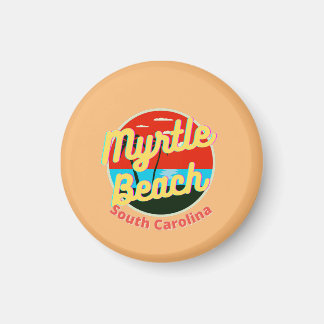 Myrtle Beach South Carolina Retro Sunset Magnet
