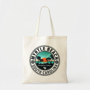 Myrtle Beach South Carolina Retro Sunset Souvenirs Tragetasche