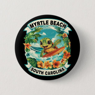 Myrtle Beach South Carolina Süße Meeresschildkröte Button