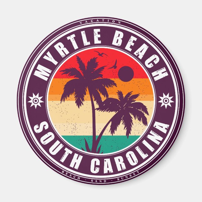 Myrtle Beach South Carolina - Vintager 60er Souven Magnet (Vorne)