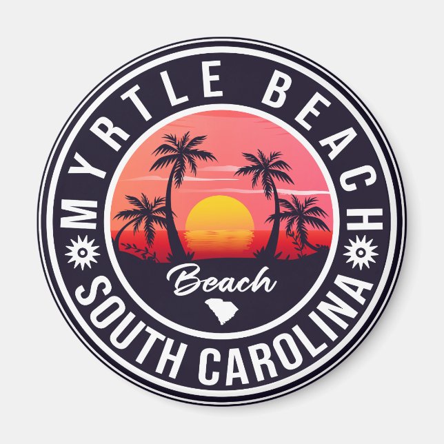Myrtle Beach South Carolina - Vintager 60er Souven Magnet (Vorne)