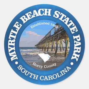 Myrtle Beach SP Runder Aufkleber