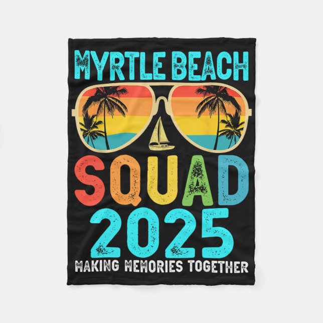 Myrtle Beach Squad 2025 Familien-Ma Fleecedecke (Vorderseite)