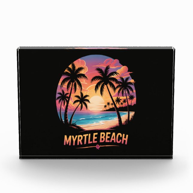 Myrtle Beach Urlaub Surfer  Fotoblock (Vorderseite)
