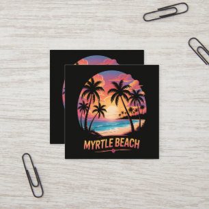 Myrtle Beach Urlaub Surfer Quadratische Visitenkarte