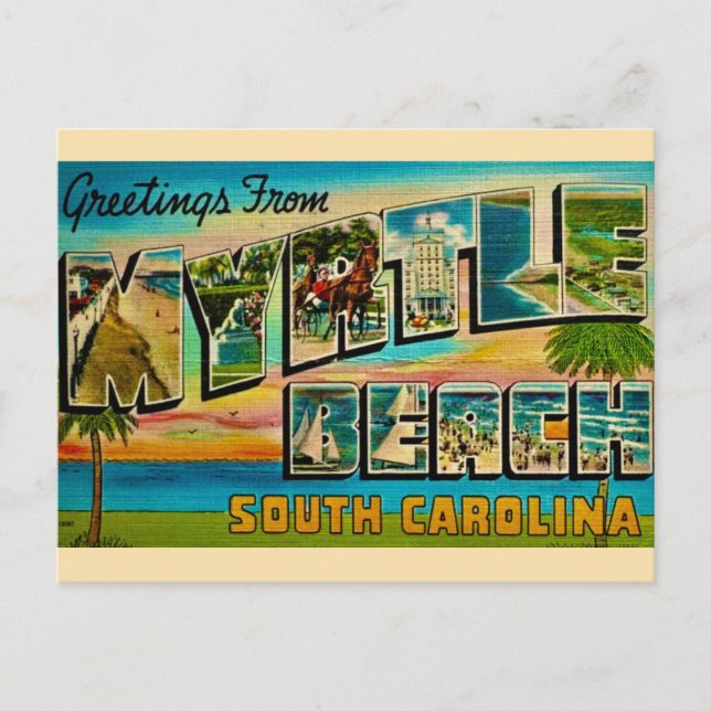Myrtle Beach Vintag Gruß Postkarte (Vorderseite)