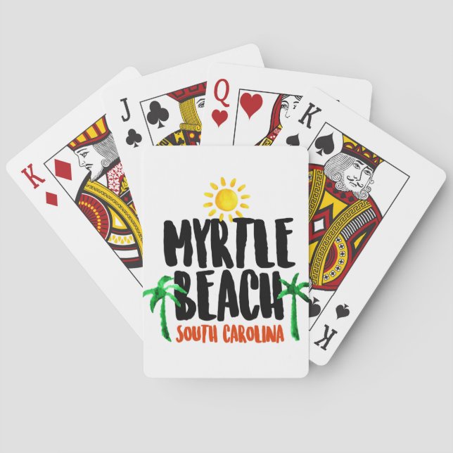 Myrtle Beach Watercolor Spielkarten (Rückseite)