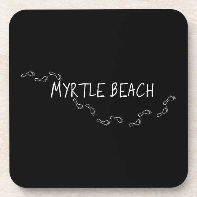 Myrtle- Beachabdrücke Untersetzer (Vorderseite)