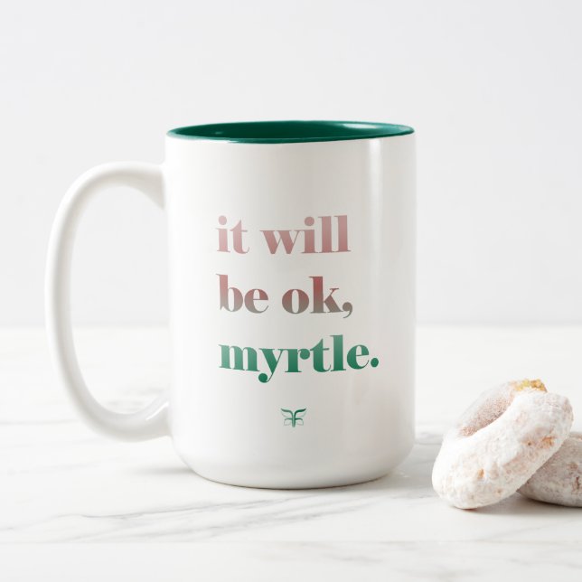 Myrtle Butterfly-Tasse Zweifarbige Tasse (Mit Donut)