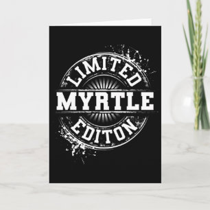 Myrtle Limited Edition Lustiger Personalisierter N Karte