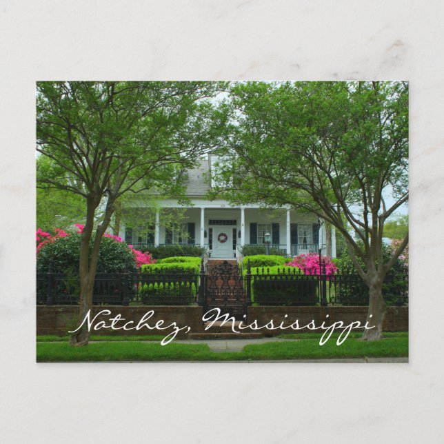 Myrtle Terrace, Historic Natchez, Mississippi Postkarte (Vorderseite)