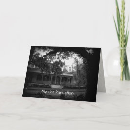 Myrtles Plantation in Schwarzweiß Karte