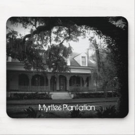Myrtles Plantation in Schwarzweiß Mousepad