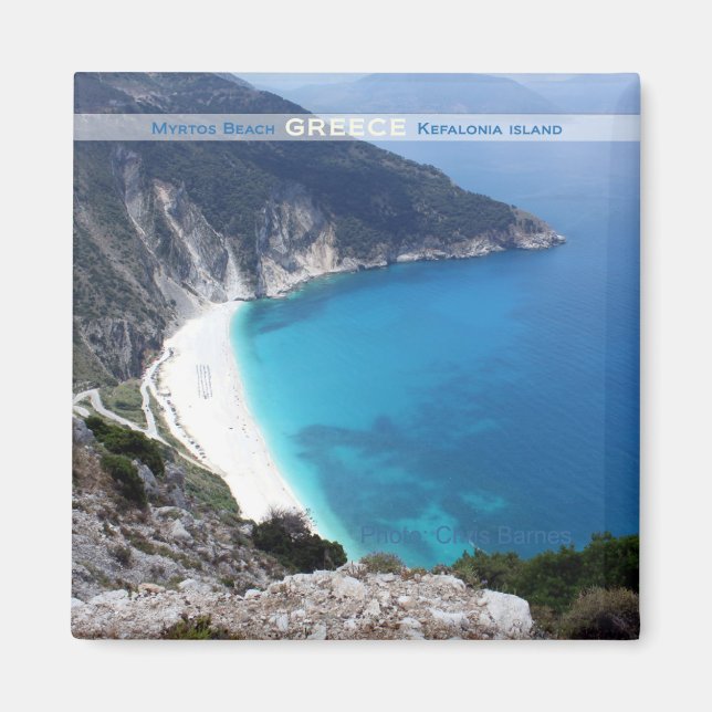 Myrtos Beach Grèce Souvenir Frigo Magnet (Devant)