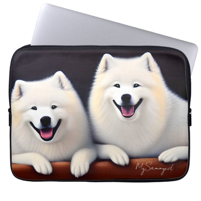 MySamoyed Personalisierte Geschenkidee Niedlich Sa Laptopschutzhülle (Vorderseite)