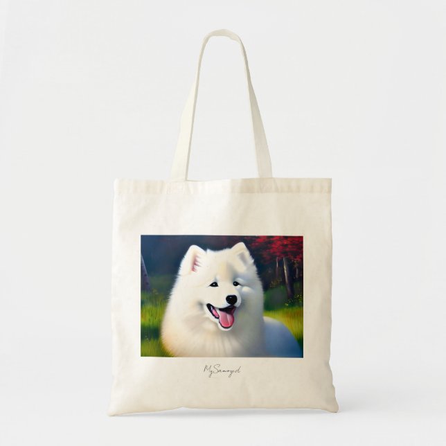 MySamoyed Personalisierte Geschenkidee Niedlich Sa Tragetasche (Vorne)