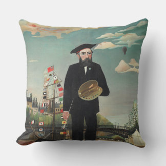 Myself: Portrait – Landscape, Henri Rousseau 1890 Kissen