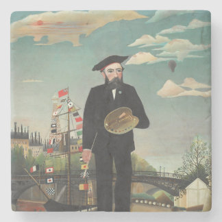 Myself: Portrait – Landscape, Henri Rousseau 1890 Steinuntersetzer