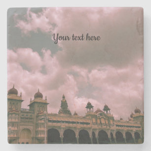 Mysore-Palast-Fotografien Wolken anpassbar Steinuntersetzer