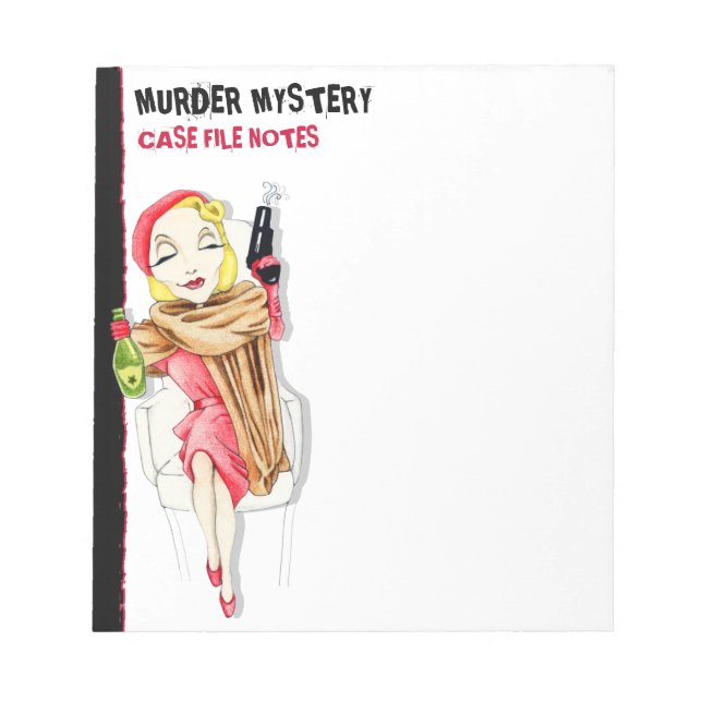 Mystère de Meurtre Fatale Femme Petit Bloc-notes (Devant)