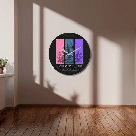 "Mystère en mouvement" Horloge murale