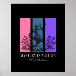 "Mystère en mouvement" Poster esthétique pour chat