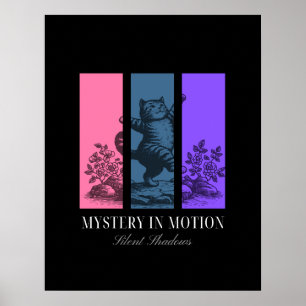 "Mystère en mouvement" Poster esthétique pour chat