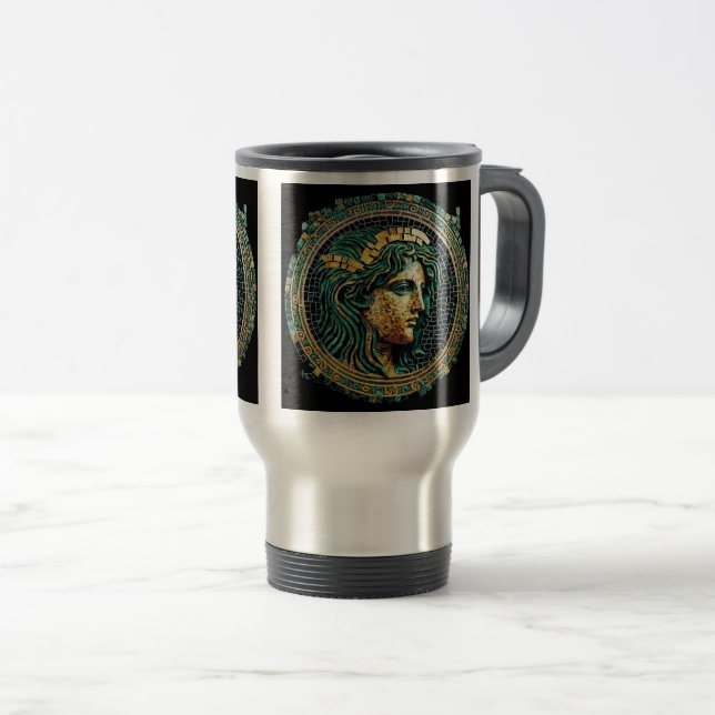 Mystère Grec Ancien Voyage / Mug Commuter, 15 oz (Devant droit)