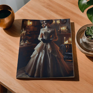 Mysterielle elegante Frau im viktorianischen Stil  Seidenpapier
