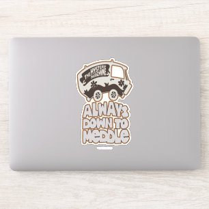 Mysteriemaschine "Immer bis zur Mitte" Aufkleber