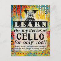 Mysterien von Cello Postcard - Funny Vintage Ad