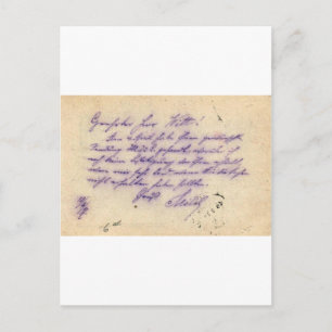 Mystérieuse écriture manuscrite - carte postale po