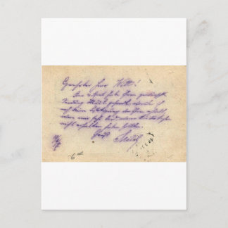 Mystérieuse écriture manuscrite - carte postale po