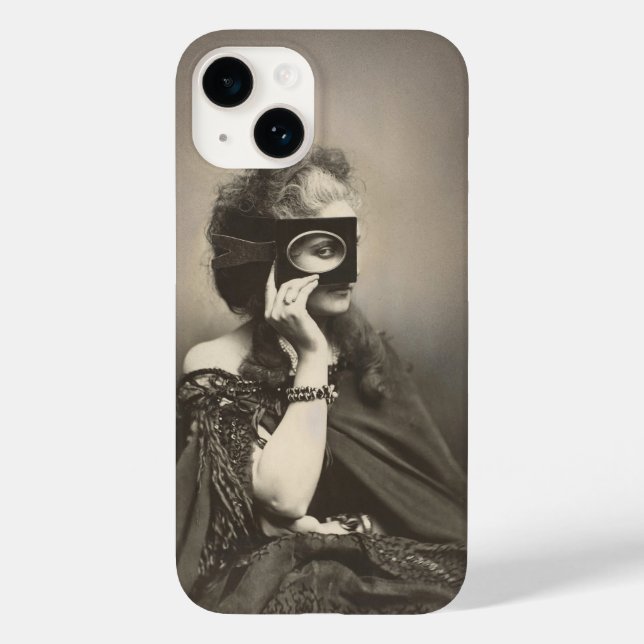Mysteriös maskierte Lady Countess Castiglione Case-Mate iPhone 14 Hülle (Rückseite)