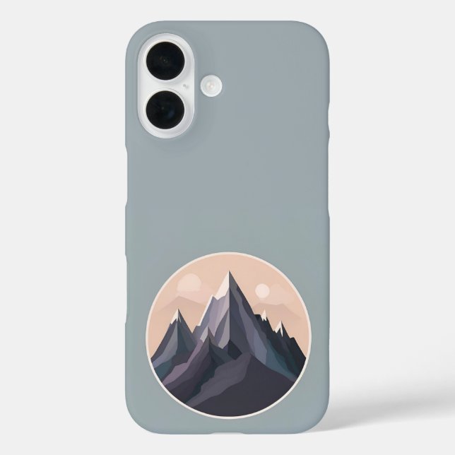 Mysteriöse Berge iPhone 16 Hülle (Rückseite)