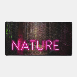 Mysteriöse Fichtenwälder Natur Neon magenta Schreibtischunterlage