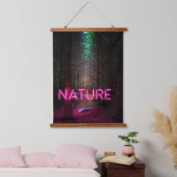 Mysteriöse Fichtenwälder Natur Neon magenta Zeiche