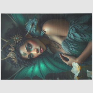 Mysteriöse Gothic Dragon Fairy Seidenpapier