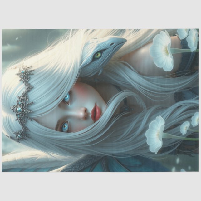 Mysteriöse Gothic Dragon Fairy Seidenpapier (Vorderseite)