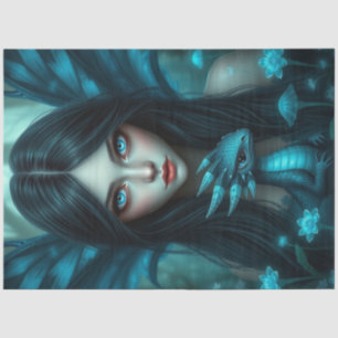 Mysteriöse Gothic Dragon Fairy Seidenpapier