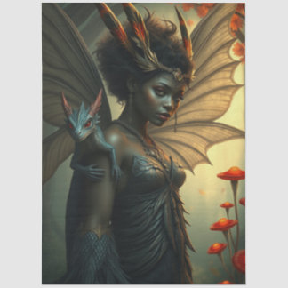 Mysteriöse gothische Drachenfee  Seidenpapier