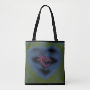 Mysteriöse Herzen Kunst Design dunkle scheue Farbe Tasche