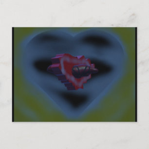 Mysteriöse Herzenskunst Design dunkle, mickrige Fa Postkarte