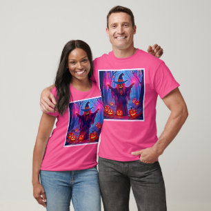 Mysteriöse Hexe im verzauberten Holzdesign T-Shirt