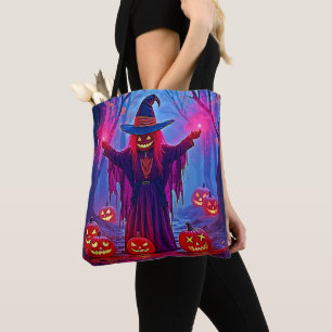 Mysteriöse Hexe im verzauberten Holzdesign Tasche