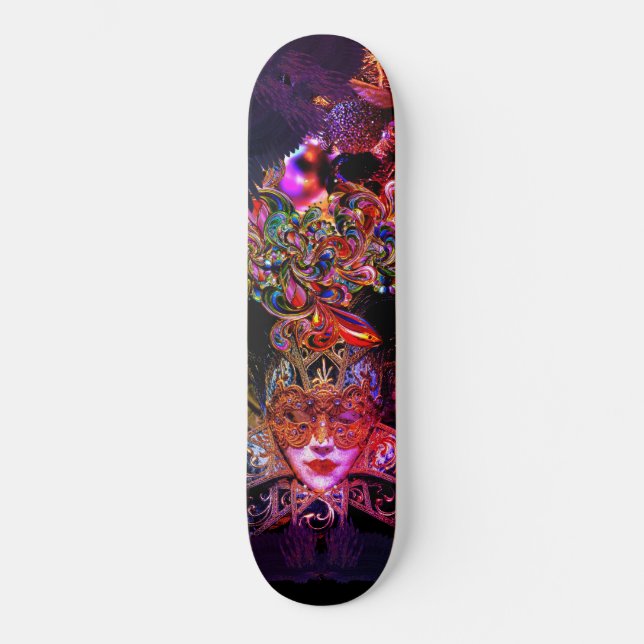 Mysteriöse Kostümball-Schönheit 8 1/8 Skateboard (Vorderseite)