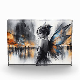 Mysteriöse Märchenmisten in der Stadt, die ätheris Fotoblock