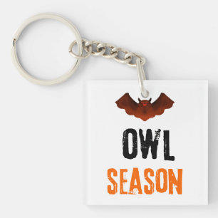 Mysteriöse Owl Season Spooky Vibes Schlüsselanhänger
