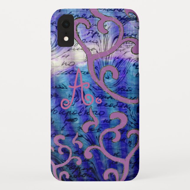 Mysteriöse Sea Monogram Phone iPhone Case (Rückseite)