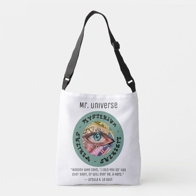 Mysteriöse Universum Psychedelic Retro-Wurfpfanne Tragetaschen Mit Langen Trägern (Rückseite)